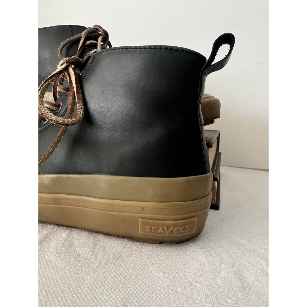 SeaVees Mammoth Boot Sneaker Mens 9 Black Rugged Oil Leather Nice! Durable - Picture 4 of 12